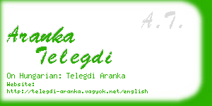 aranka telegdi business card